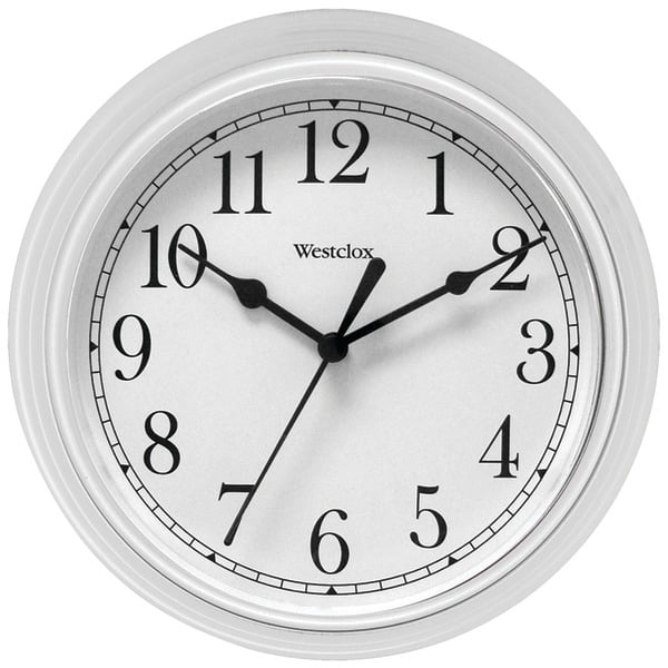 School Living Room Wall Clock 9 Inch White REAL ACCESSORIES Stylish Wall Clock for Office Home Kitchen 